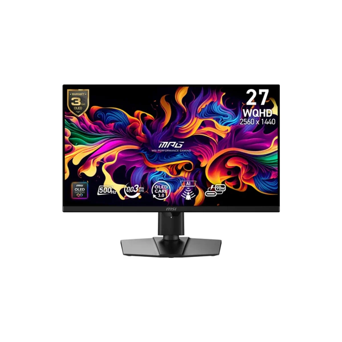 MSİ MSI 26.5 MPG 271QR QD-OLED X50 2560x1440 (WQHD) 16:9 FLAT QD-OLED 500HZ 0.03MS