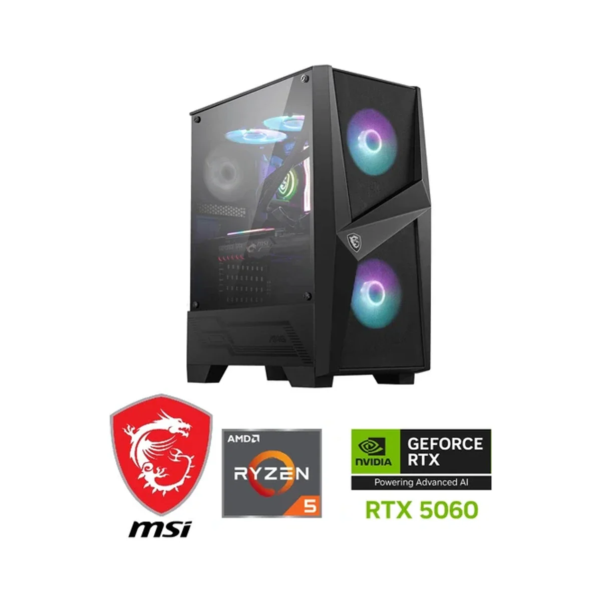 MSİ MSI Gaming Pc Ddr5 / 8 GB RTX-5060 / Ryzen 5 7500F / 16 GB Ddr5 Ram / 1 Tb M.2 SSD / WİN11 Pro