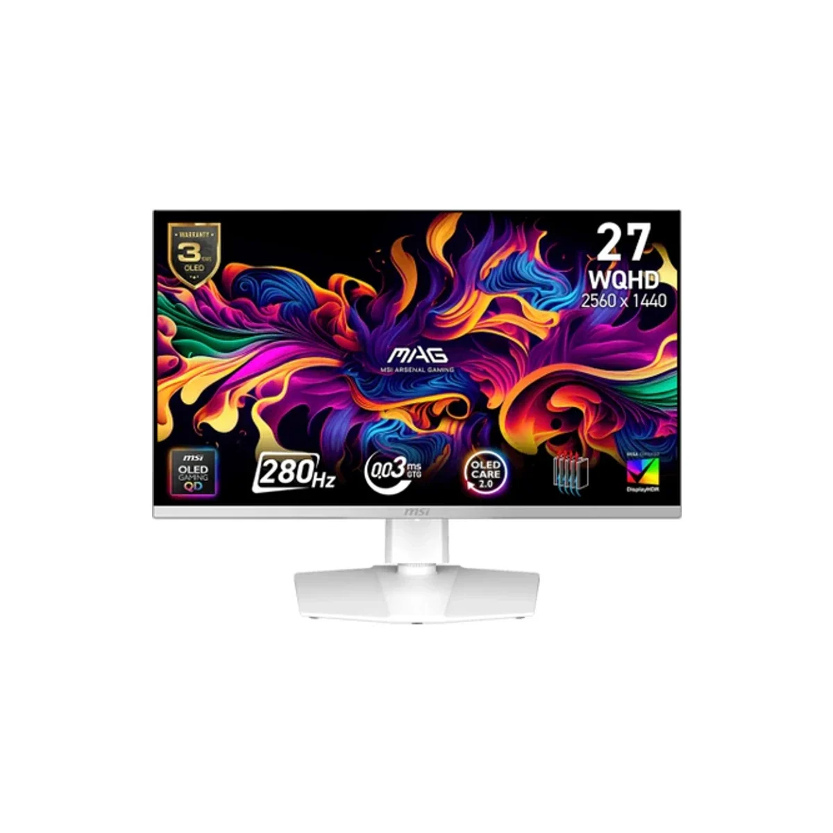 MSİ MSI 26.5 MAG 272QPW QD-OLED X28 2560x1440 (WQHD) 16:9 FLAT QD-OLED 280HZ 0.03MS