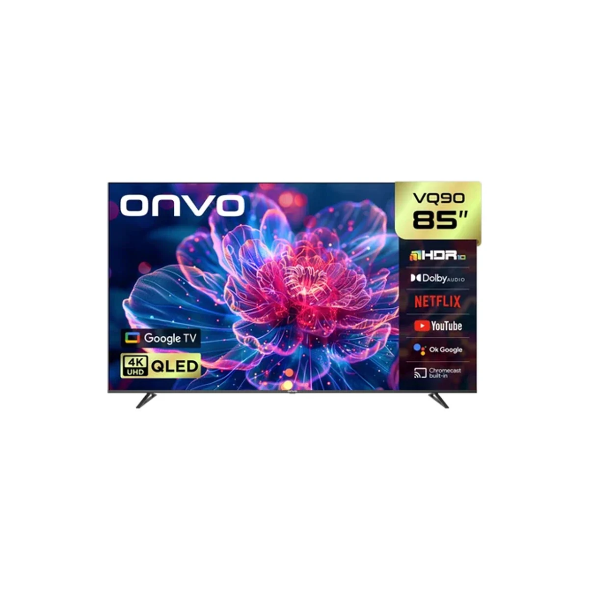 Onvo 85'' 216 Ekran Uydu Alıcılı 4K Ultra HD Google Smart QLED TV